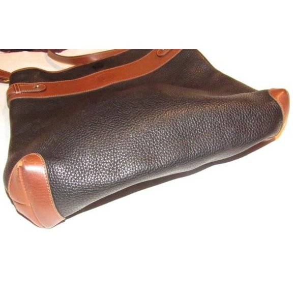 Gucci Vintage Black Pebbled Leather And Brown Leather Tote - Picture 7 of 12